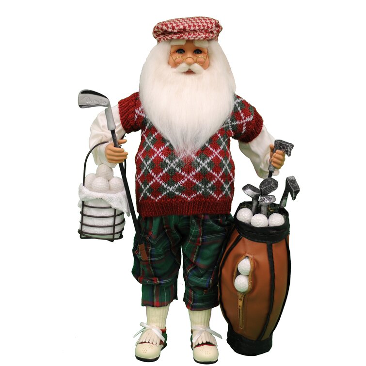 Karen Didion Golf Santa with Basket & Reviews | Wayfair